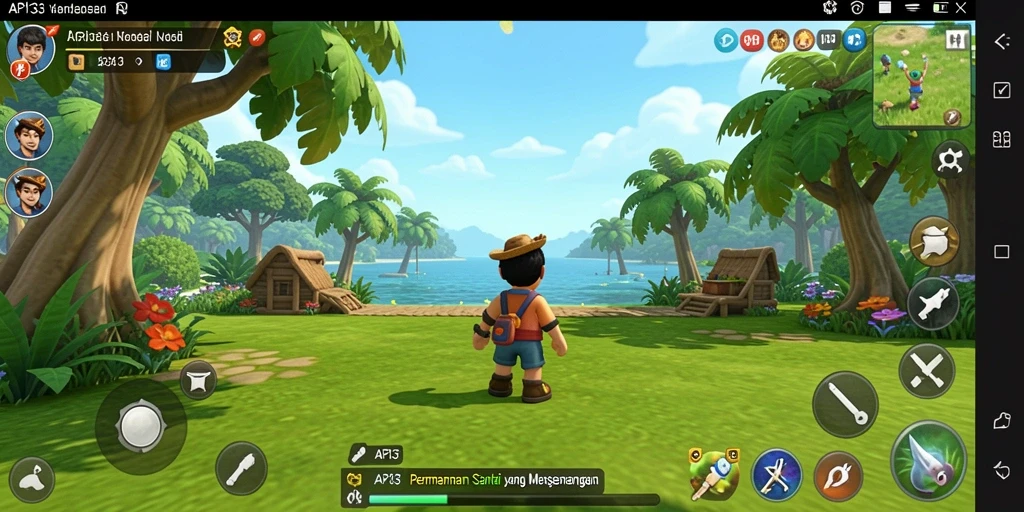 Tampilan gameplay menarik dari API33 yang penuh warna.