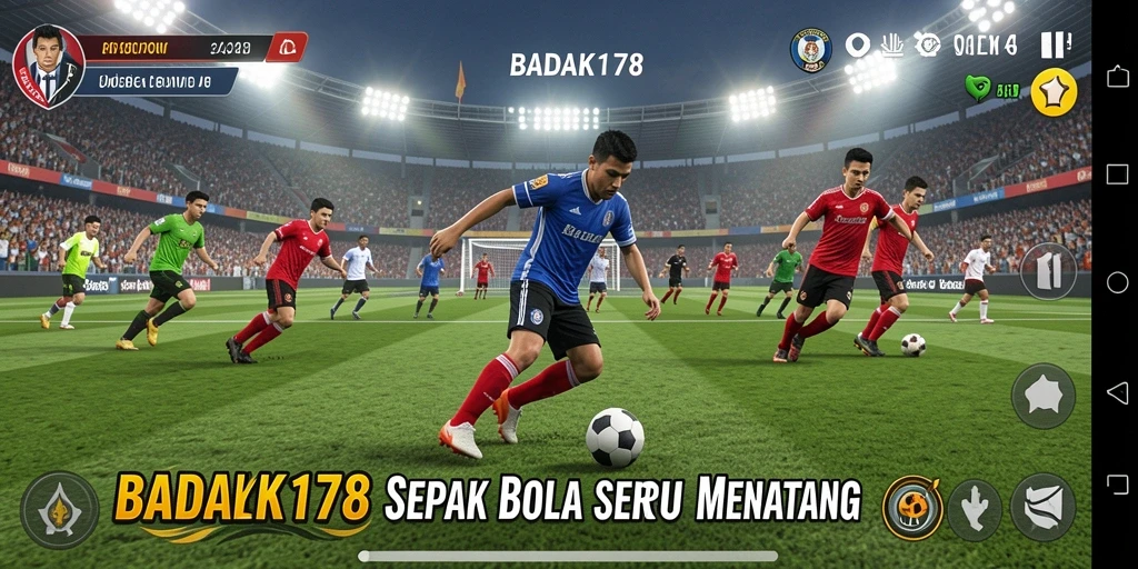 Tampilan pertandingan sepak bola yang intens dan mengasyikkan di BADAK178.