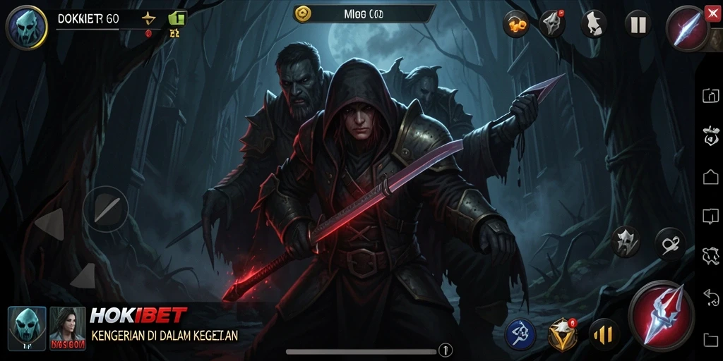 Screenshot menampilkan momen menegangkan dalam gameplay Horror.