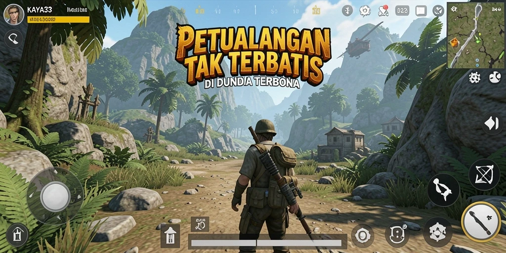 Screenshot utama KAYA33 menampilkan eksplorasi dunia yang luas dan grafis menawan.