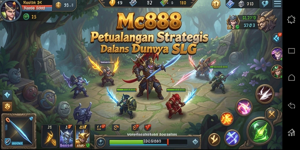Tampilan screenshot utama MC888 menampilkan aksi strategis dalam gameplay.