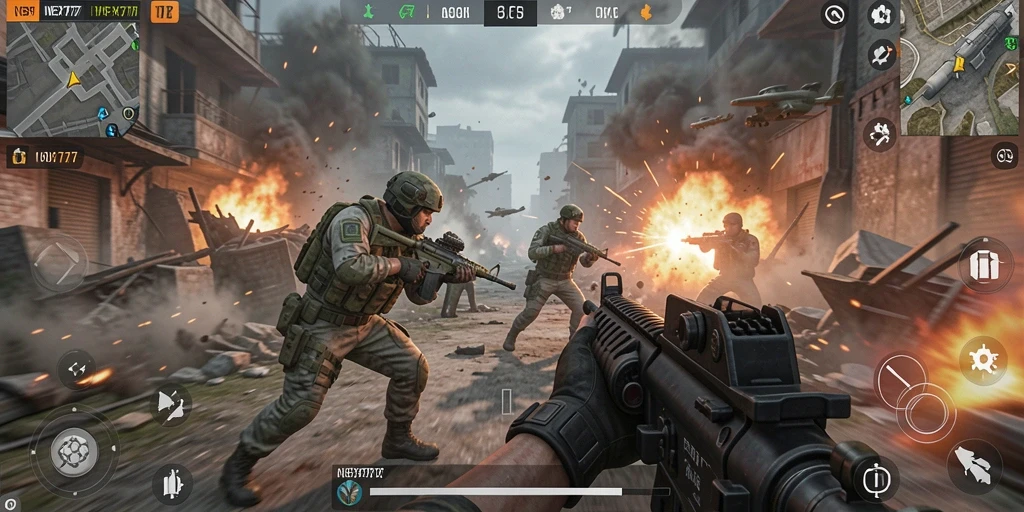Gameplay seru NEX777 dengan aksi tembak-menembak intens.