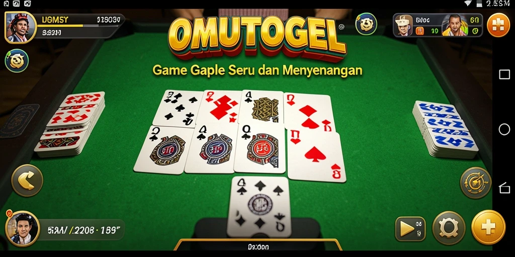 Tampilan gameplay seru dalam permainan Gaple.