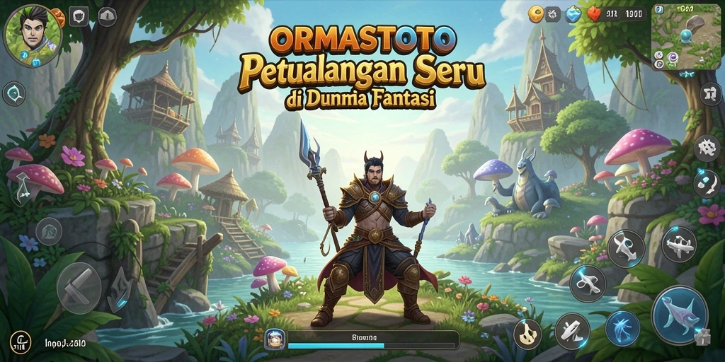 Tangkapan layar gameplay ORMASTOTO menampilkan aksi seru di dunia petualangan.