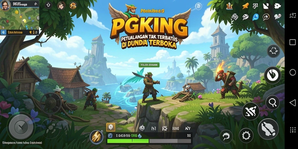 Gameplay menarik dari PGKING dalam dunia terbuka.
